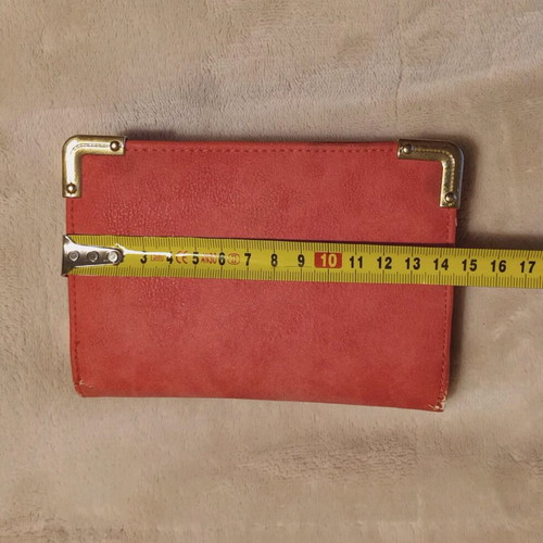 Coral wrist wallet like new synthetic leather