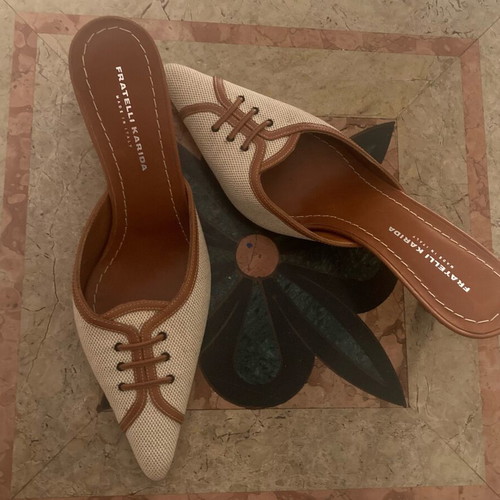Fratelli Karida mules like new, beige and brown, size 37
