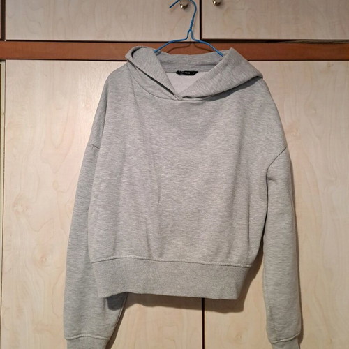 Calliope cropped sweatshirt like new, gray, size S