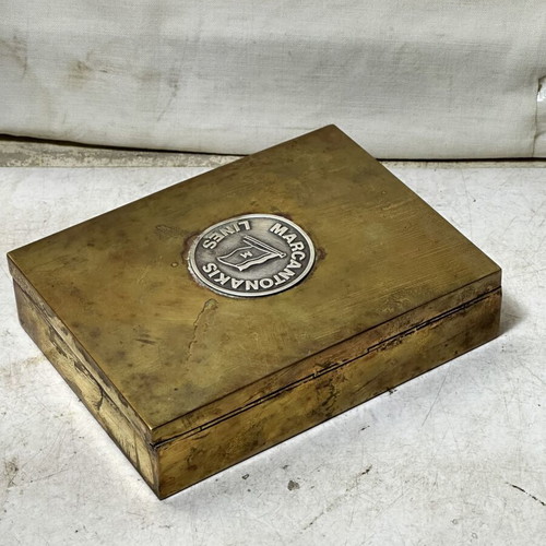 Vintage Marcantonakis Lines bronze case with 925 silver emblem, used