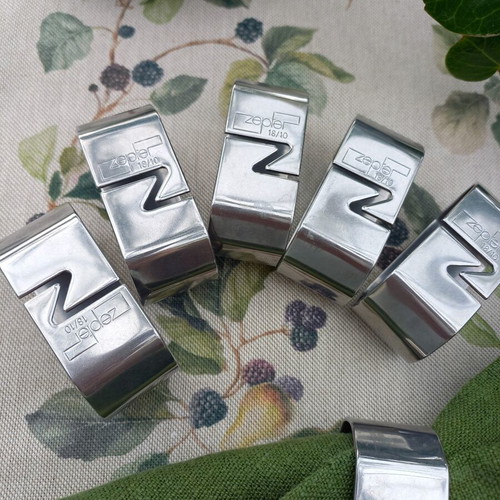 Zepter Napkin Rings Set of 6 Like New