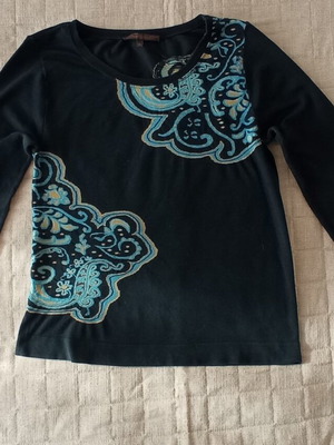 Attrattivo elastic blouse used, size M, black-blue