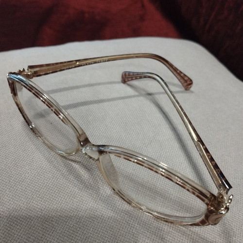 Optex Vintage Women's Eyeglass Frame New Transparent Honey