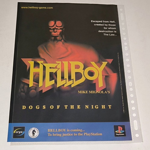 Game Poster Hellboy like new, large size A4+