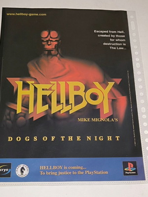 Game Poster Hellboy like new, large size A4+