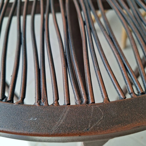 Handmade metal table Wave like new, bronze 80cm