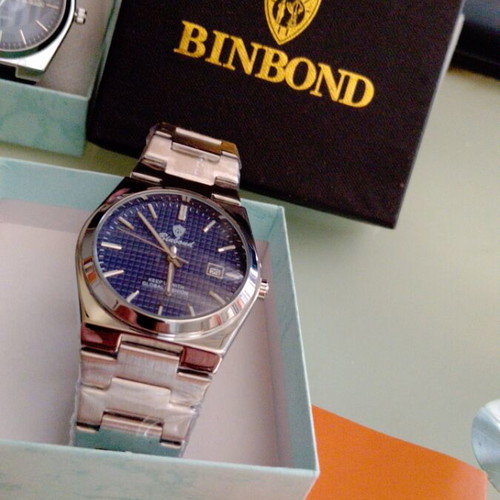 Men's watch blue dial new, stainless steel, waterproof