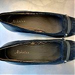  Γυναικεία παπούτσια μαύρα δερμάτινα νούμερο 40
