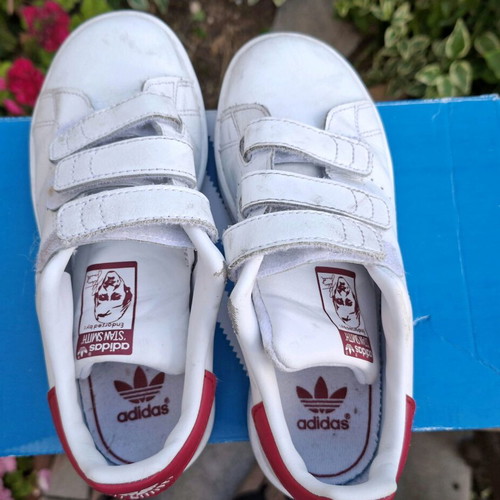 Stan Smith Adidas kids sneakers used, size 32, white-pink
