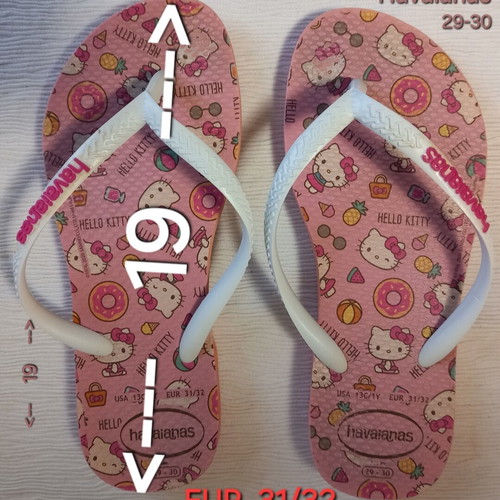 Havaianas Hello Kitty flip flops used size 29-30 pink