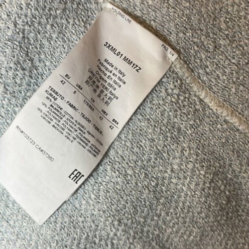 Armani tweed coat like new, white and blue, size S