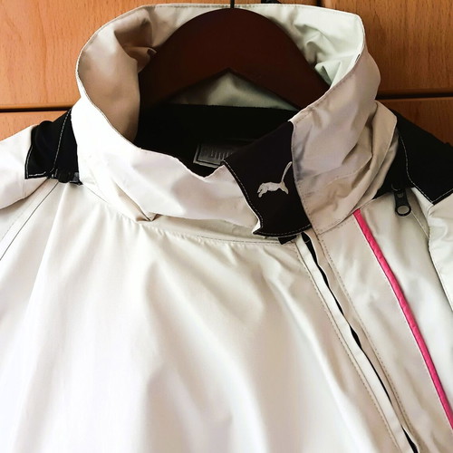 Puma sports jacket used, size S, beige with pink details