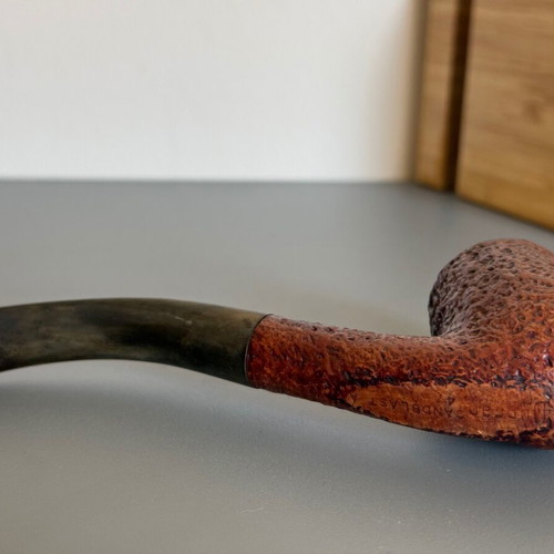 Duncan Sandblast A 47 Bent Billiard Briar Tobacco Pipe used, vintage