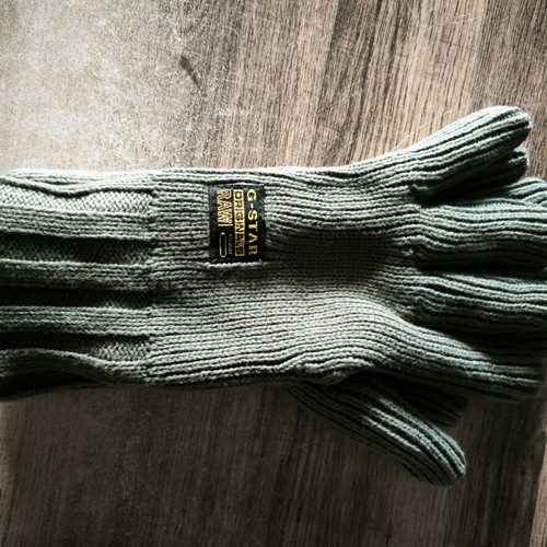 G-STAR RAW Originals gloves new, green, one size with fleece lining
