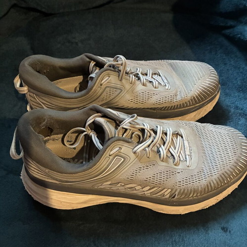 Hoka One One athletic shoes used, size 44, gray
