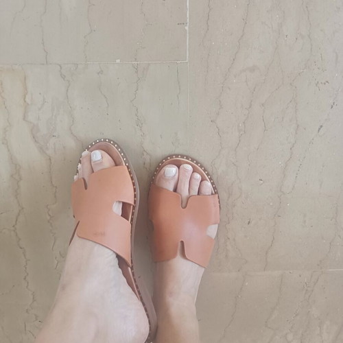 Makis Kotris leather women's sandals like new, size 38, brown