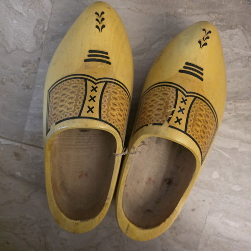 Dutch wooden clogs size 38 used, vintage heavy