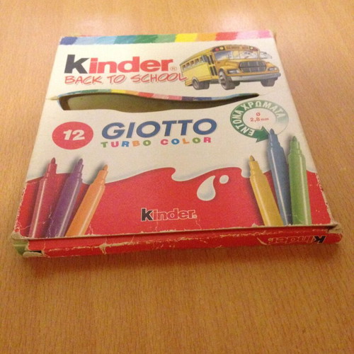 Kinder Back To School Giotto Vintage Marker Set used