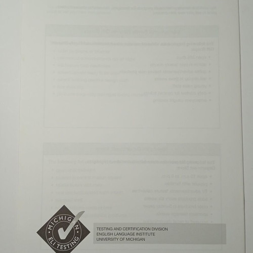 ECPE Sample Test 2010 with Answer Key Michigan new