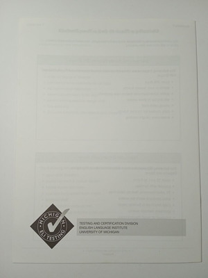 ECPE Sample Test 2010 with Answer Key Michigan new