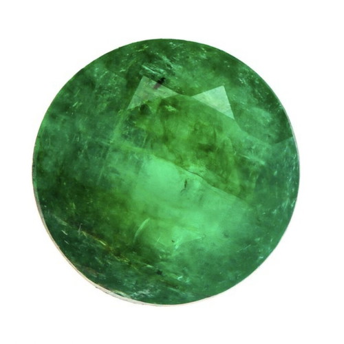 Natural Emerald 0.92 ct Brazil Round Cut F1 Oil Certified