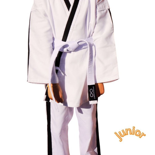 Legendary Karate Set with White Jacket and Black Stripe