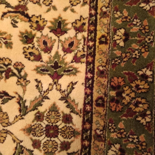 Persian Machine-Made Rug like new, greenish-ecru beige 240x1.60