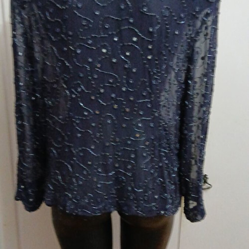 Blouse blue evening wear like new, size XL