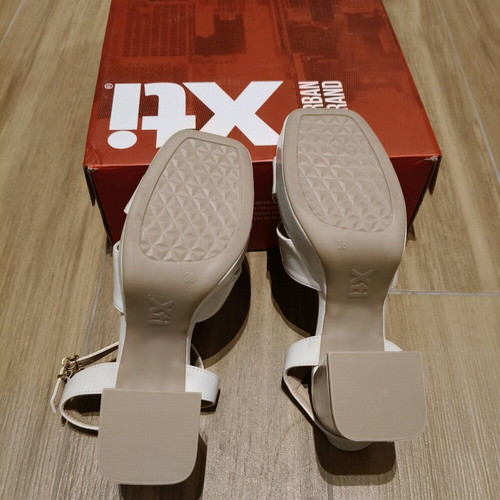 Xti sandals cream with platform and 9 cm heel new