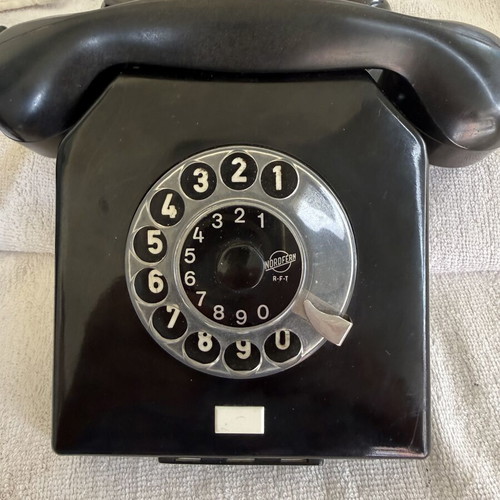 RFT Germany DDR Bakelite Telephone used, wired, black