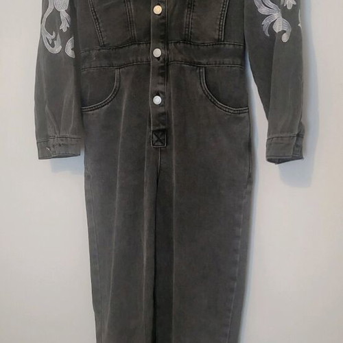 Denim jumpsuit like new, gray, size S