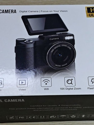 Ψηφιακή κάμερα 64MP 5K WiFi με ευρυγώνιο φακό και 64GB μνήμη καινούργια