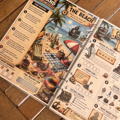 Escape Island interactive puzzle book for kids 9+ new