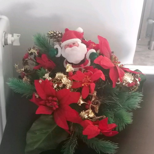 Decorative Christmas basket new, tabletop