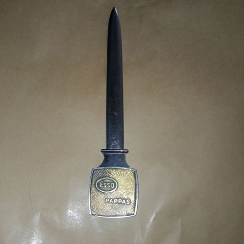 Vintage Esso Pappas Letter Opener used, 1960s