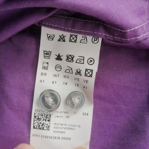 Hugo Boss shirt like new, purple-pink, size 41 EU