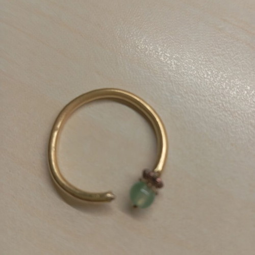 Adjustable ring gold steel new