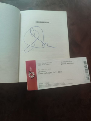 Book Jo Nesbo The Snowman used with author's authentic signature