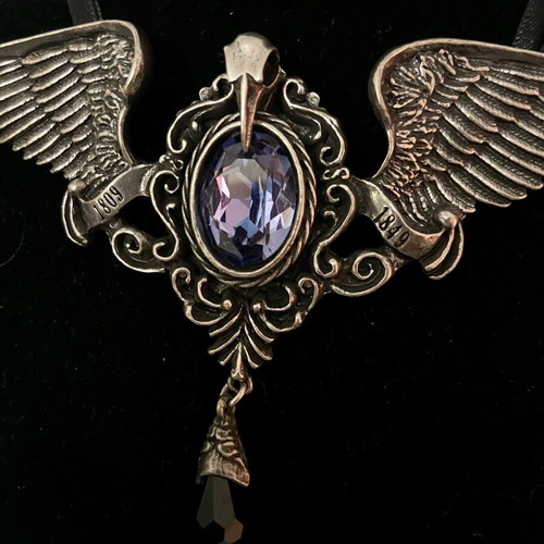 Alchemy Gothic necklace My Soul From The Shadow like new, purple and silver