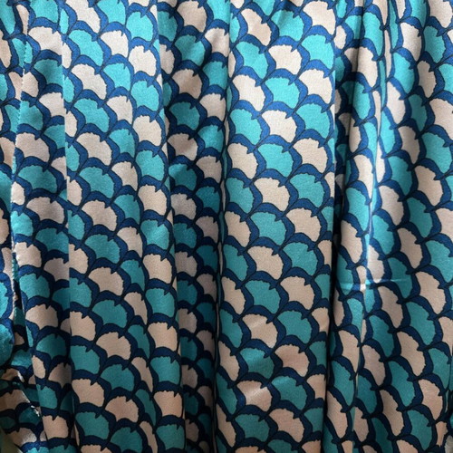 Satin midi dress new with colorful pattern size large