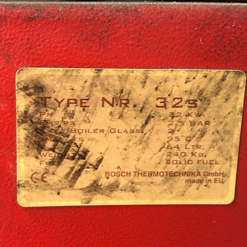 Pellet burner used, cast iron in good condition