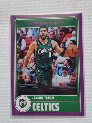 Jayson Tatum Purple Tribute NBA Hoops 2023-24 card new