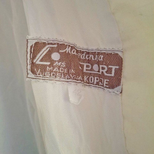 Vintage trench coat Makedonija Sport white, like new, 80s/90s