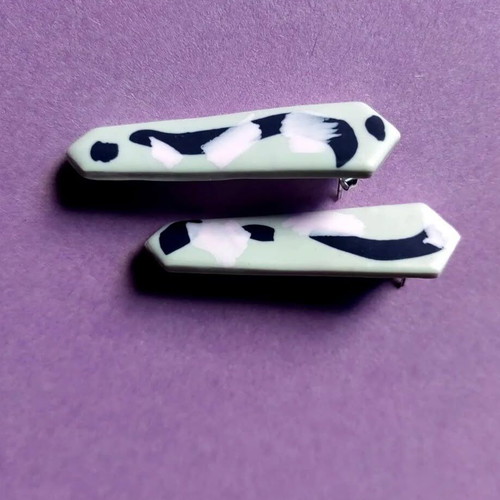 Handmade polymer clay earrings new with stainless steel stud