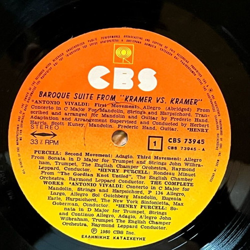 Kramer vs Kramer 1980 LP CBS used