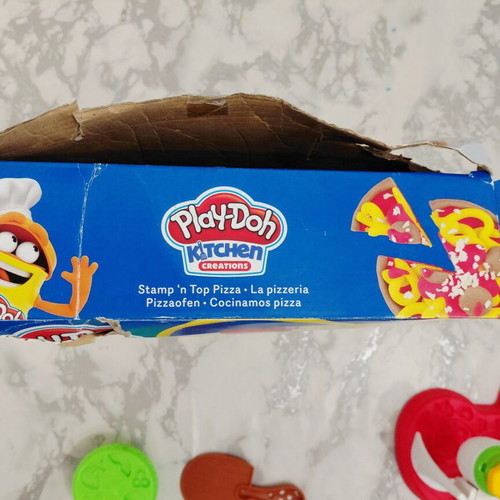 PlayDoh Kitchen toy used with box wear