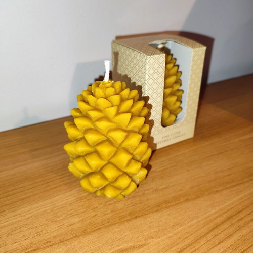 Pine Cone Beeswax Candle from Navarino Icons new