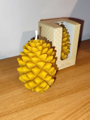 Pine Cone Beeswax Candle from Navarino Icons new