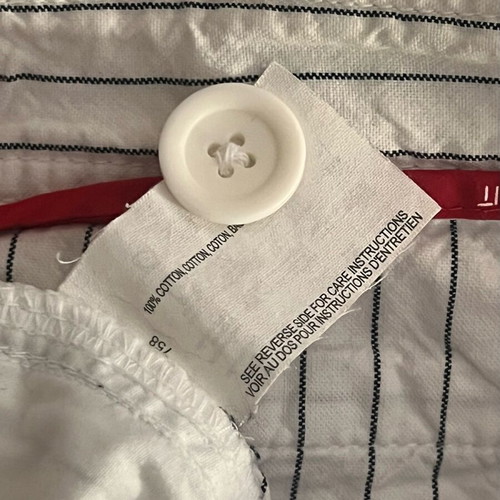 Esprit cotton white striped pants size 38 M like new
