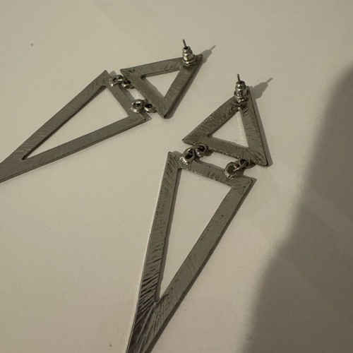 Geometric long earrings like new